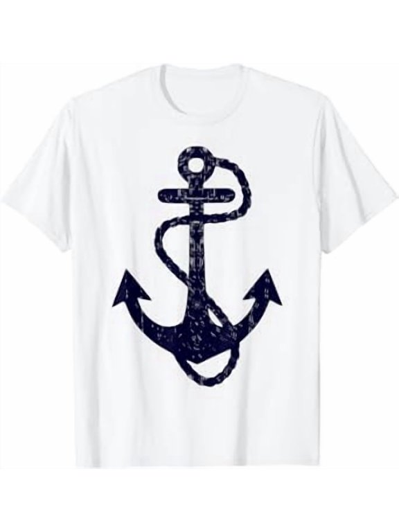 Distressed Sailing Boat Anchor Vintage T-Shirt