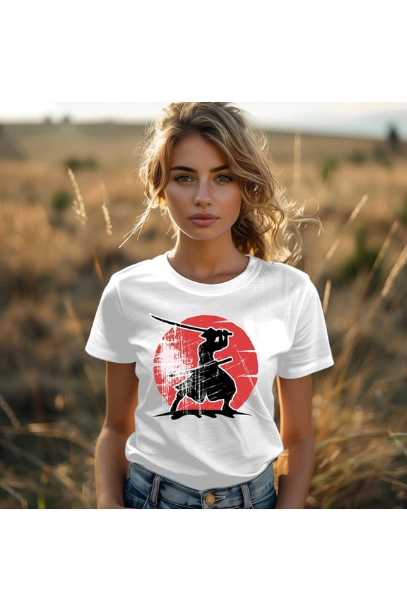 Distressed Saurai Warrior T Shirt