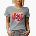thumbnail image 1 of Distressed Self Love Is the Best Love - Retro Groovy Wavy Text Valentines Day Art Merch Gift, Heather Grey T-Shirt, 2XL, 1 of 5