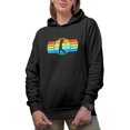 thumbnail image 1 of Distressed Shadow of a Swinging Male or Man Golf Player, Golfing or Golfer Themed Merch Gift, Black Hooded Sweatshirt or Hoodie, X-Large, 1 of 5