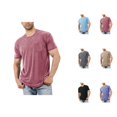 thumbnail image 1 of Distressed Shirt Men Short Sleeve Mens T Shirt with Chest Pocket Crewneck Casual Basic Tops, 1 of 5