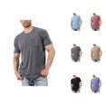 thumbnail image 1 of Distressed Shirt Men Short Sleeve Mens T Shirt with Chest Pocket Crewneck Casual Basic Tops, 1 of 5