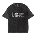 thumbnail image 1 of Distressed Skull Print Washed T-Shirt Retro Street Style Loose Fit Summer Couple Unisex Casual Tee Y2K Hip Hop Style, 1 of 3