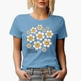 thumbnail image 1 of Distressed Smile Always - 90s Retro Smiling Flowers Art Merch Gift, Baby Blue T-Shirt, 3XL, 1 of 5