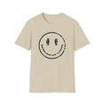 thumbnail image 1 of Distressed Smile Face, Gildan Unisex Softstyle T-Shirt, Graphic Tee, S-3XL, 1 of 3