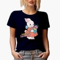 thumbnail image 1 of Distressed Some Bunny Loves You, Cute Retro Rabbit Art or Easter Sunday Merch Gift, Navy Blue T-Shirt, 2XL, 1 of 5
