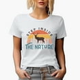 thumbnail image 1 of Distressed Step Inside the Nature - Retro Deer Art Adventure Themed Merch Gift, White T-Shirt, Medium, 1 of 5