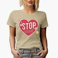 thumbnail image 1 of Distressed Stop Being Hard on Yourself Quote - Retro Self Love Art Merch Gift, Tan T-Shirt, Large, 1 of 5
