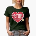 thumbnail image 1 of Distressed Stop Being Hard on Yourself Quote, Retro Self Love Gift, Military Green T-Shirt, Large, 1 of 5