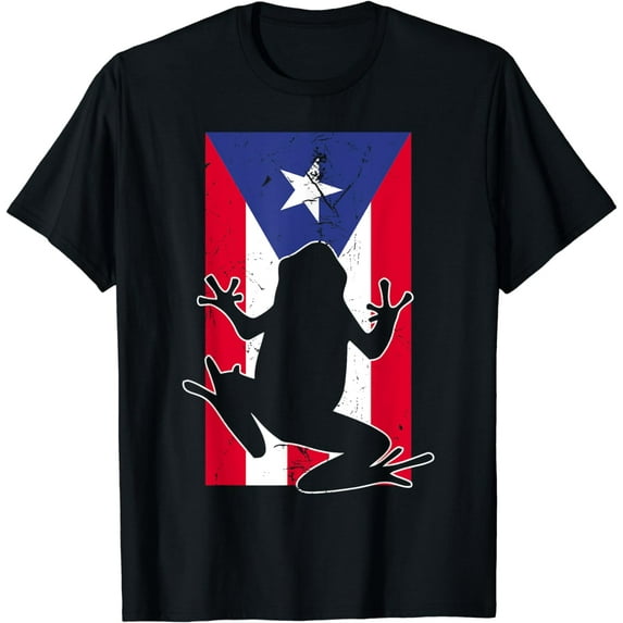 Distressed Style Puerto Rico Frog Gift design Puerto Rico! T-Shirt