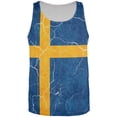 thumbnail image 1 of Distressed Swedish Flag All Over Mens Tank Top Multi SM, 1 of 2