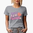 thumbnail image 1 of Distressed Sweet as a Peach - Retro Groovy Wavy Valentine's Day Text Art Merch Gift, Heather Grey T-Shirt, Medium, 1 of 5