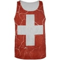 thumbnail image 1 of Distressed Swiss Flag All Over Mens Tank Top Multi MD, 1 of 2