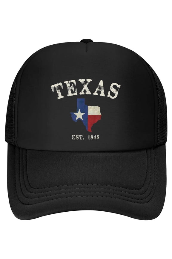 Distressed Texas State Flag Map Baseball Cap