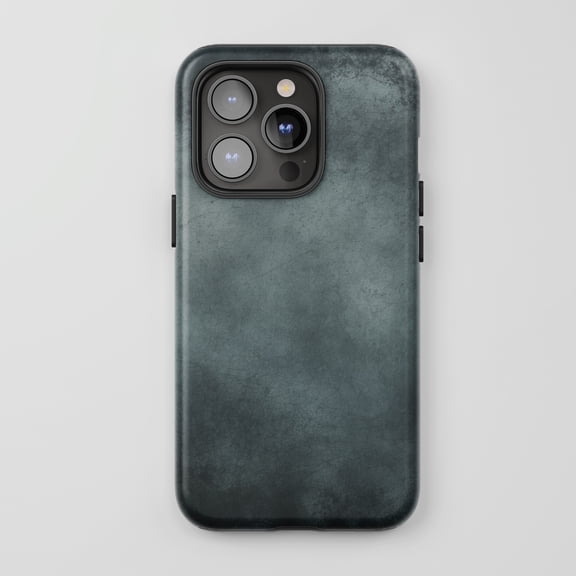 Distressed Texture for All iPhone Series Tough Phone Case Dark Teal