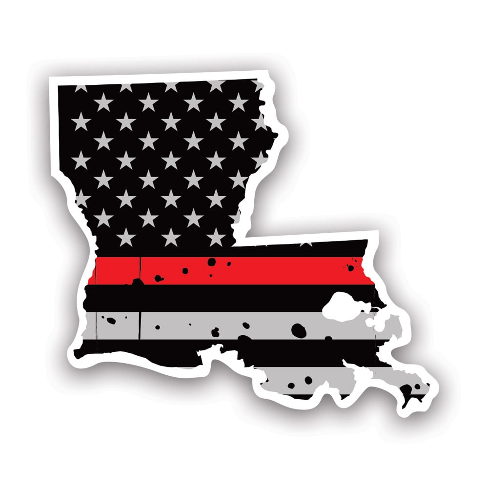 Autocollant Décoratif Texas - Ligne Bleue Et Rouge - Style Subdued - Dimensions 4.76" X 4.62"