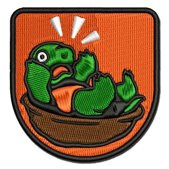 Distressed Turtle on Back Shell Applique Multi-Color Embroidered Iron-On Patch - 2.5 Inch Small