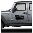 thumbnail image 1 of Distressed USA American Flag VINYL decal for Jeep doors, Truck and others. (BLACK MATTE), 1 of 4