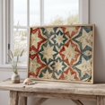 Distredded Patterns Distressed Vintage Fourth July Star Pattern Red White Blue Poster Art ...