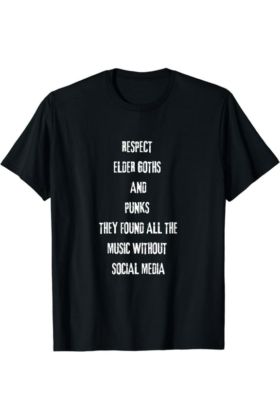 Distressed Vintage Goth Punk Music and Social Media T-Shirt