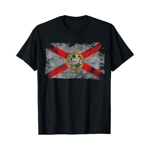 Distressed Vintage Retro Usa Fl State Florida Flag T Shirt