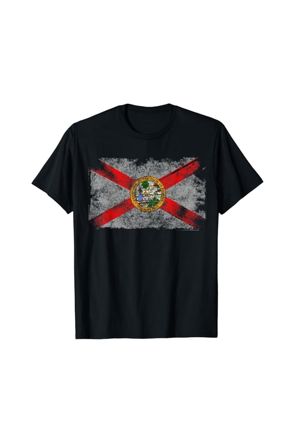 Distressed Vintage Retro Usa Fl State Florida Flag T Shirt