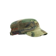 Distressed Washed Cadet Army Cap- Camo