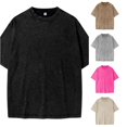 thumbnail image 1 of Distressed Washed Style Basic Crewneck Tee Shirt for Boys Casual Everyday Wear Comfortable Blend Top Athletic T Shirt Boy Athletic Fit Short Big Boys Shirt Long Sleeve Place Boys Youth Tee, 1 of 4