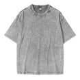 thumbnail image 1 of Distressed Washed Style Basic Crewneck Tee Shirt For Boys Casual Everyday Wear Comfortable Blend Top, 1 of 4