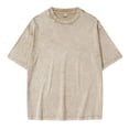 thumbnail image 1 of Distressed Washed Style Basic Crewneck Tee Shirt For Boys Casual Everyday Wear Comfortable Blend Top, 1 of 4