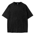 thumbnail image 1 of Distressed Washed Style Basic Crewneck Tee Shirt For Boys Casual Everyday Wear Comfortable Blend Top, 1 of 4