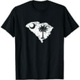 thumbnail image 1 of Distressed White South Carolina State Flag Outline T-shirt T-Shirt, 1 of 3