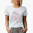 thumbnail image 1 of Wild and Free Just Like the Sea with Palm Trees, Beach or Summer Art Merch Gift, White T-Shirt, Small, 1 of 5