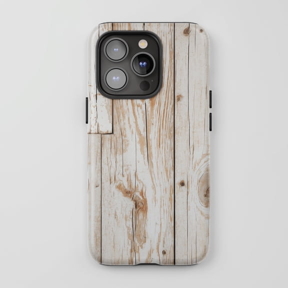 Distressed Wood Grain For All iPhone Series Protective Phone Case Rustic Natural Whitewash Finish