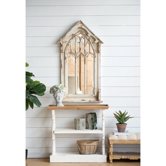 Distressed Wood Shelf Tray | Complements Various Styles in Living Spaces | 20% MDF for Added Stability | Addresses Lack of Decorative Storage