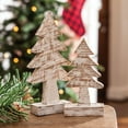 thumbnail image 1 of Distressed Wooden Tree 8 Inches and 6 inches Holiday Decor Tree, 1 of 1