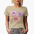 thumbnail image 1 of Distressed You Go Girl - Encouragement for a Friend Merch Gift, Tan T-Shirt, Large, 1 of 5