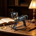 thumbnail image 1 of Distressed-style Wooden Rocking Horse Ornament -style Tabletop Decor Nostalgic Bookshelf Accessory Handcrafted Piece And Holiday Gift, Farmhouse Garden Home Office Desk Decor, 1 of 6