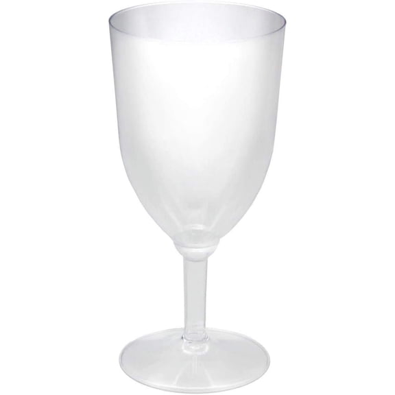 Plastic Wine Glass Clear 1 Piece 8 oz 8 Count