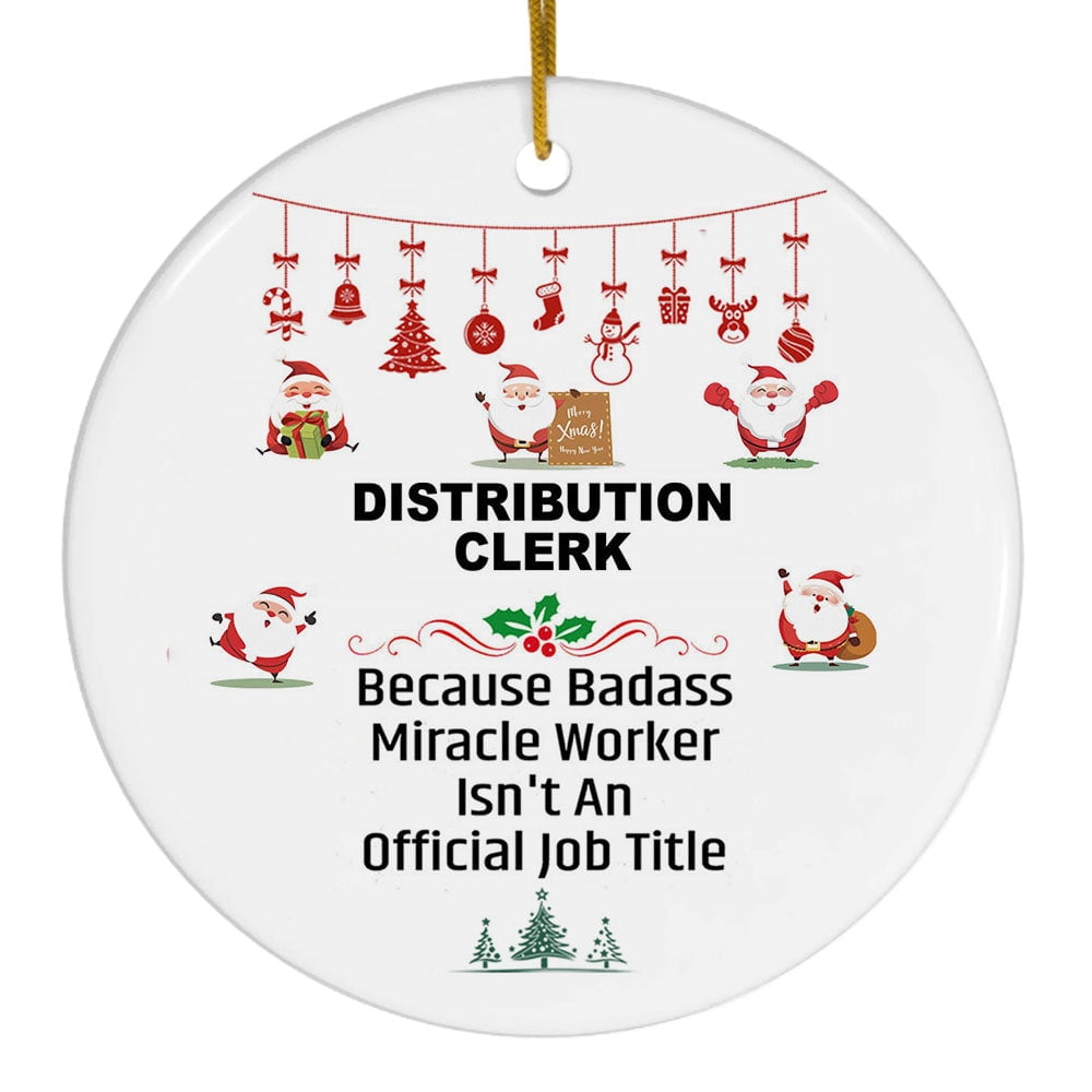 All Distributions Formulas Distribution Clerk Ornament, Miracle Worker Christmas Holiday Job ...