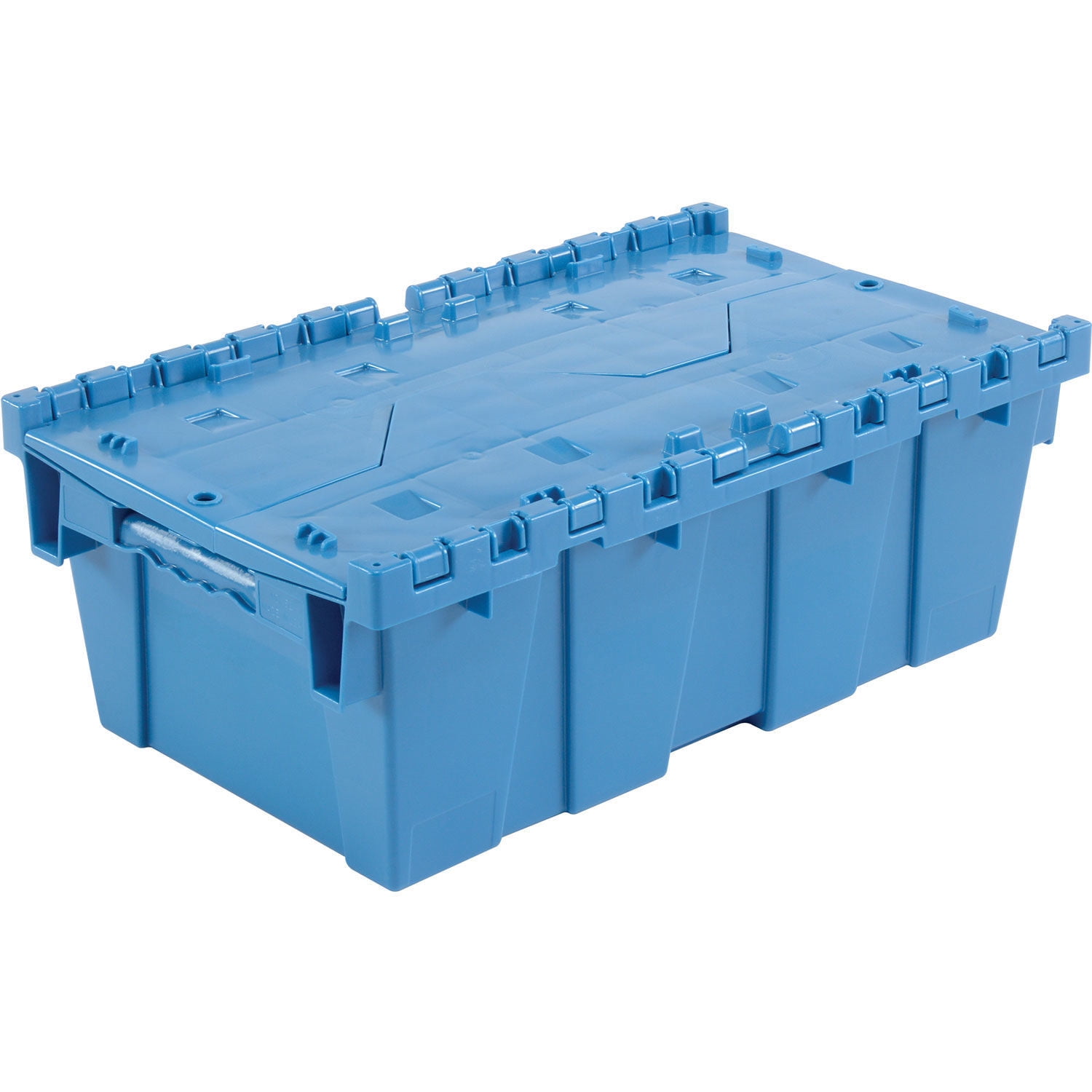 Global Industrial Plastic Attached Lid Shipping & Storage Container 19 ...
