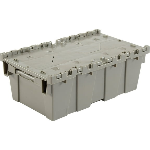 Global Industrial Plastic Attached Lid Shipping & Storage Container 19-5/8""Lx11
