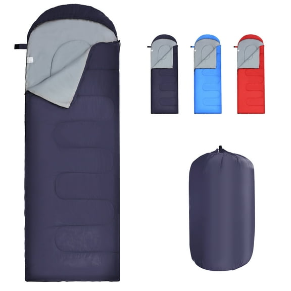 Croosse Sleeping Bag for Kids Adult - Lightweight Waterproof Backpacking Sleeping Bag for Camping-2.8lb-Navy