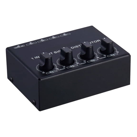 Distribution Splitters 1 Input 4 Output Sound Source Signal Switcher Speaker Switching Box Comparator 20Hz-20kHz