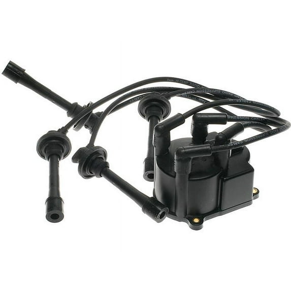Distributor Cap and Spark Plug Wire Kit - Compatible with 1988 - 1993 Toyota Corolla 1.6L 4-Cylinder 4A-FE 1989