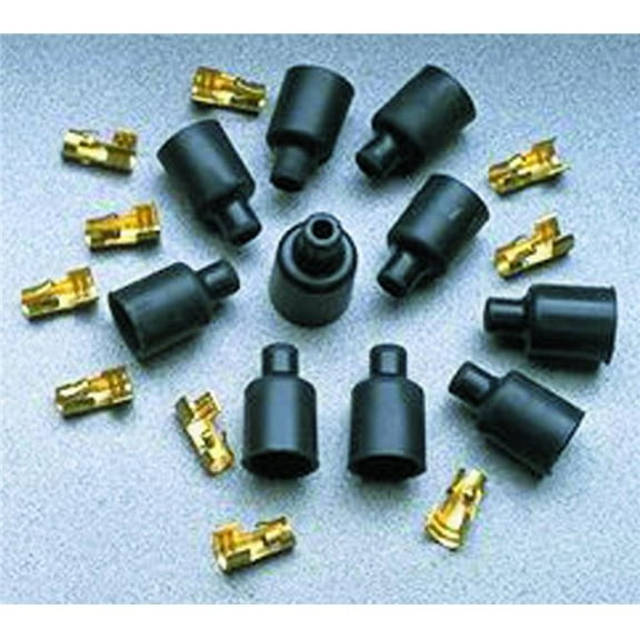 Distributor & Coil Boot & Terminal Kit - Spark Plug Wire Set - 180 deg