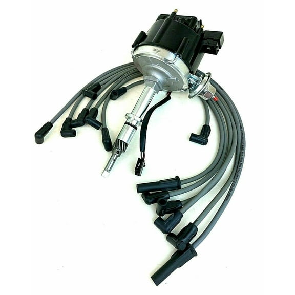 Distributor HEI Cap w/ Wire Set + Coil + Module For GM Chevrolet 230 250 292 L6