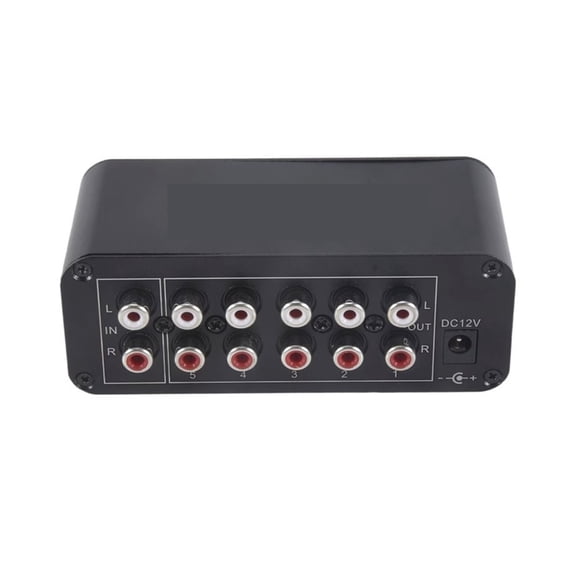 Distributor Stereo Mixer 1 Input 5 Output RCA Splitter for Power Amplifier Active Easy to Use ,Bass & Treble Control