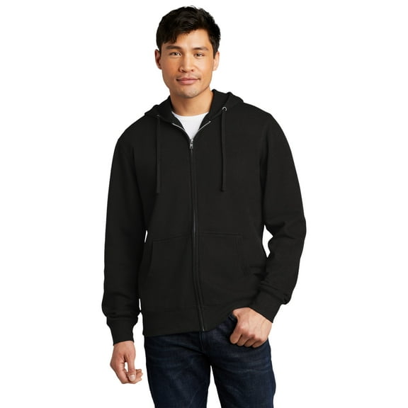 District ® V.I.T.  Fleece Full-Zip Hoodie DT6102 - Black Size XL