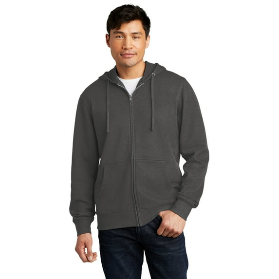 District ® V.I.T. ™ Fleece Full-Zip Hoodie DT6102 - Charcoal Size XS